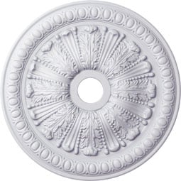 Ekena Millwork - CM27TO_P - Endurathane Tomango Egg & Dart Ceiling Medallion, 27 7/8"OD x 3 7/8"ID x 2 1/2"P (Fits Canopies up to 6 3/4")