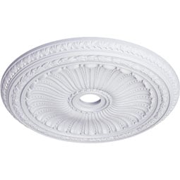 Ekena Millwork - CM35VI_P - Endurathane Viceroy Ceiling Medallion, 35 1/8"OD x 4 7/8"ID x 2 1/2"P (Fits Canopies up to 4 7/8")