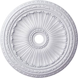 Ekena Millwork - CM35VI_P - Endurathane Viceroy Ceiling Medallion, 35 1/8"OD x 4 7/8"ID x 2 1/2"P (Fits Canopies up to 4 7/8")