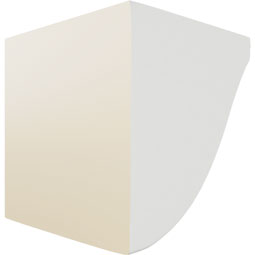 Ekena Millwork - MIC03X03BE - Endurathane Bedford Inside Corner for Moulding Profiles, 3"P x 3"H, Factory Primed