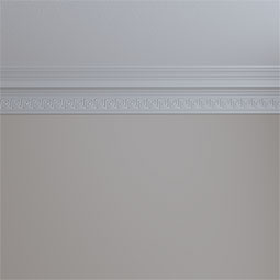 Ekena Millwork - MLD05X04X07NS - Endurathane Nestor Greek Key Crown Moulding, 5 7/8"H x 4 3/4"P x 7 1/2"F x 94 1/2"L, Factory Primed