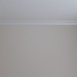 Ekena Millwork - MLD01X01X02TR - Endurathane Traditional Crown Moulding, 1 3/4"H x 1 3/4"P x 2 5/8"F x 94 1/2"L, Factory Primed