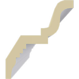 Ekena Millwork - MLD03X04X05BU - Endurathane Bulwark Crown Moulding, 3 7/8"H x 4 1/2"P x 5 7/8"F x 94 1/2"L, Factory Primed