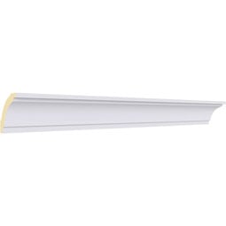 Ekena Millwork - MLD01X01X02TY - Endurathane Tyrone Cove Crown Moulding, 1 1/2"H x 1 1/2"P x 2 1/4"F x 94 1/2"L, Factory Primed