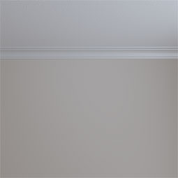 Ekena Millwork - MLD02X02X03ER - Endurathane Eris Cove Crown Moulding, 2 1/4"H x 2 1/4"P x 3"F x 94 1/2"L, Factory Primed