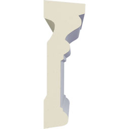 Ekena Millwork - PML03X01BE - Endurathane Bedford Panel Moulding, 3 1/2"H x 1 1/8"P x 94 1/2"L, Factory Primed