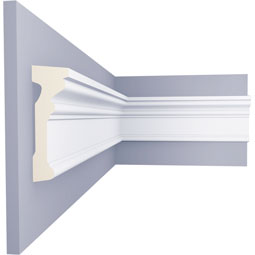 Ekena Millwork - PML03X01BE - Endurathane Bedford Panel Moulding, 3 1/2"H x 1 1/8"P x 94 1/2"L, Factory Primed