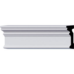 Ekena Millwork - PML03X01BE - Endurathane Bedford Panel Moulding, 3 1/2"H x 1 1/8"P x 94 1/2"L, Factory Primed