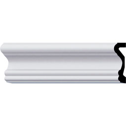Ekena Millwork - PML03X01CH - Endurathane Chesterfield Panel Moulding, 3 3/8"H x 1"P x 94 1/2"L, Factory Primed