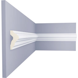 Ekena Millwork - PML01X00CR - Endurathane Crendon Panel Moulding, 1 7/8"H x 7/8"P x 94 1/2"L, Factory Primed