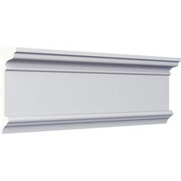 Ekena Millwork - PML08X02BE - Endurathane Bedford Panel Moulding, 8 5/8"H x 2 1/2"P x 94 1/2"L, Factory Primed