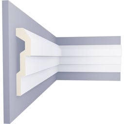 Ekena Millwork - PML05X01BL - Endurathane Blackthorne Panel Moulding, 5 1/2"H x 1 1/4"P x 94 1/2"L, Factory Primed