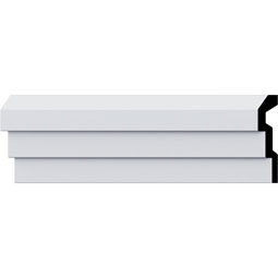 Ekena Millwork - PML05X01BL - Endurathane Blackthorne Panel Moulding, 5 1/2"H x 1 1/4"P x 94 1/2"L, Factory Primed