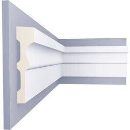 Ekena Millwork - PML04X01DI - Endurathane Diane Panel Moulding, 4 3/4"H x 1 1/8"P x 94 1/2"L, Factory Primed