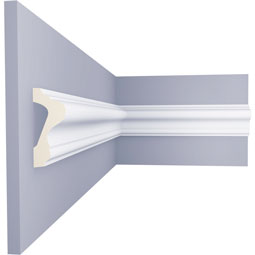 Ekena Millwork - PML02X01HA - Endurathane Hamilton Panel Moulding, 2 3/8"H x 1"P x 94 1/2"L, Factory Primed