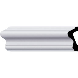 Ekena Millwork - PML02X01HA - Endurathane Hamilton Panel Moulding, 2 3/8"H x 1"P x 94 1/2"L, Factory Primed