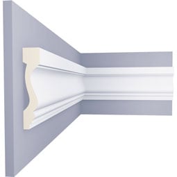 Ekena Millwork - PML03X00HO - Endurathane Holmdel Panel Moulding, 1/2"H x 3/4"P x 94 1/2"L, Factory Primed