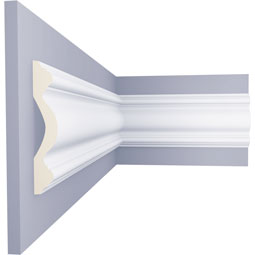 Ekena Millwork - PML04X00GO - Endurathane Gorleen Panel Moulding, 4"H x 3/4"P x 94 1/2"L, Factory Primed