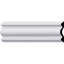 Ekena Millwork - PML04X00GO - Endurathane Gorleen Panel Moulding, 4"H x 3/4"P x 94 1/2"L, Factory Primed
