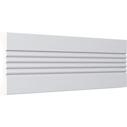 Ekena Millwork - PML04X00LI - Endurathane Lisbon Fluted Panel Moulding, 4 1/2"H x 3/4"P x 94 1/2"L, Factory Primed