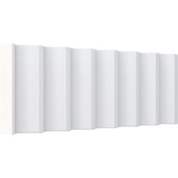 Ekena Millwork - PML04X01LY - Endurathane Lyon Fluted Panel Moulding, 4 3/4"H x 1"P x 94 1/2"L, Factory Primed