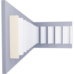 Ekena Millwork - PML04X01LY - Endurathane Lyon Fluted Panel Moulding, 4 3/4"H x 1"P x 94 1/2"L, Factory Primed