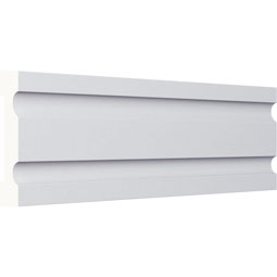 Ekena Millwork - PML04X01MA - Endurathane Marseille Fluted Panel Moulding, 4 3/4"H x 1"P x 94 1/2"L, Factory Primed