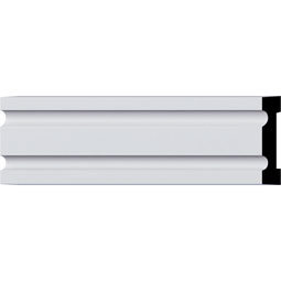 Ekena Millwork - PML04X01MA - Endurathane Marseille Fluted Panel Moulding, 4 3/4"H x 1"P x 94 1/2"L, Factory Primed