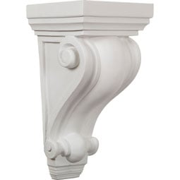 Ekena Millwork - COR07X06X14DE - Endurathane Devon Corbel, 7 3/4"W x 6 1/2"D x 14 1/4"H, Factory Primed