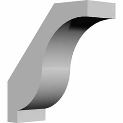 Ekena Millwork - BKT05X14X12RE - Endurathane Reece Bracket, 5"W x 14 3/4"D x 12 1/2"H, Factory Primed