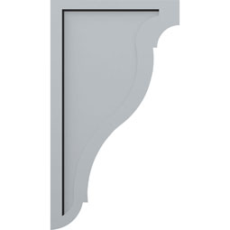 Ekena Millwork - BKT06X18X10CO - Endurathane Cole Bracket, 6"W x 10 1/8"D x 18"H, Factory Primed