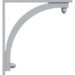 Ekena Millwork - BKT03X28X30EM - Endurathane Emery Bracket, 3 1/2"W x 28"D x 30"H, Factory Primed