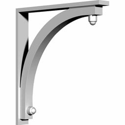 Ekena Millwork - BKT03X28X30EM - Endurathane Emery Bracket, 3 1/2"W x 28"D x 30"H, Factory Primed