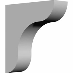 Ekena Millwork - BKT03X10X11FE - Endurathane Federal Bracket, 3"W x 10 1/2"D x 11 1/4"H, Factory Primed