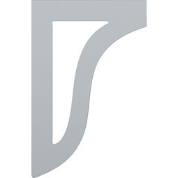 Ekena Millwork - BKT02X11X17TY - Endurathane Tyrone Bracket, 2 7/8"W x 11"D x 17"H, Factory Primed