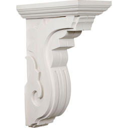 Ekena Millwork - COR06X11X16PE - Endurathane Piedmont Corbel, 6"W x 11"D x 16 1/4"H, Factory Primed