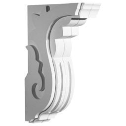 Ekena Millwork - COR03X09X14MA - Endurathane Marcella Corbel, 3 3/4"W x 9 5/8"D x 14 1/2"H, Factory Primed