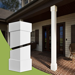 CW Ohio Inc. - ESPNPSA - Endura-Stone™ Pro Series Column, Square Shaft (FRP) Non-Tapered, Smooth Finish - Ready to be Painted