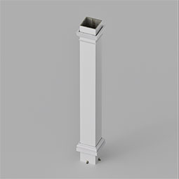 CW Ohio Inc. - ESPNPSA - Endura-Stone™ Pro Series Column, Square Shaft (FRP) Non-Tapered, Smooth Finish - Ready to be Painted