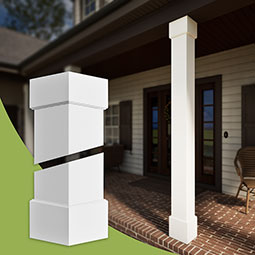 CW Ohio Inc. - ESPNPSA - Endura-Stone™ Pro Series Column, Square Shaft (FRP) Non-Tapered, Smooth Finish - Ready to be Painted