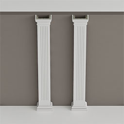 CW Ohio Inc. - ESENFSA - Endura-Stone™ Pro Series Fluted Column, Square Shaft (FRP) Non-Tapered, Smooth Finish - Ready to be Painted