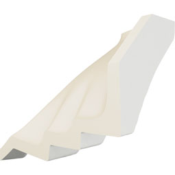 Ekena Millwork - MIC04X04DY - Endurathane Dylan Inside Corner for Moulding Profiles, 4 1/8"P x 4 1/8"H, Factory Primed