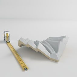 Ekena Millwork - MIC04X04DY - Endurathane Dylan Inside Corner for Moulding Profiles, 4 1/8"P x 4 1/8"H, Factory Primed