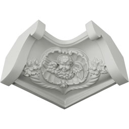 Ekena Millwork - MIC03X03ED - Endurathane Inside Corner for Traditional Smooth Crown Moulding, 3 3/4"H x 3 3/4"P, Factory Primed