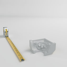 Ekena Millwork - MIC03X03ED - Endurathane Inside Corner for Traditional Smooth Crown Moulding, 3 3/4"H x 3 3/4"P, Factory Primed