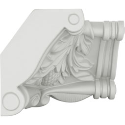 Ekena Millwork - MIC04X03MO - Endurathane Modena Inside Corner for Moulding Profiles, 3 1/2"H x 2 7/8"P, Factory Primed