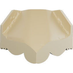 Ekena Millwork - MIC04X03MO - Endurathane Modena Inside Corner for Moulding Profiles, 3 1/2"H x 2 7/8"P, Factory Primed