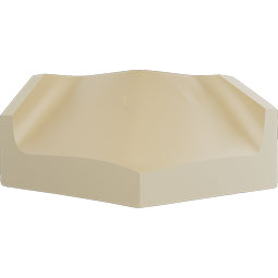 Ekena Millwork - MIC02X02HE - Endurathane Heaton Inside Corner for Moulding Profiles, 2 1/2"H x 2 1/2"P, Factory Primed