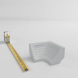 Ekena Millwork - MIC02X02HE - Endurathane Heaton Inside Corner for Moulding Profiles, 2 1/2"H x 2 1/2"P, Factory Primed