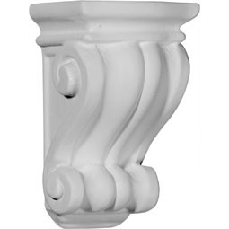 Ekena Millwork - COR03X03X06CO - Endurathane Traditional Cole Pilaster Corbel, 3 1/8"W x 3"D x 5 1/4"H, Factory Primed